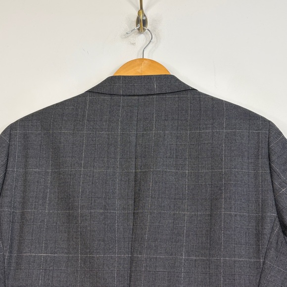 Atelier Munro Sport Coat Mens 40S Gray Glencheck Windowpane Wool Custom Made - Picture 5 of 16